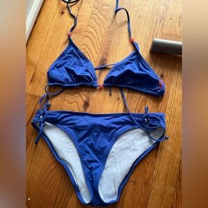 Cobalt Blue String Bikini Set | Chemises | Double Lined | Fits Medium